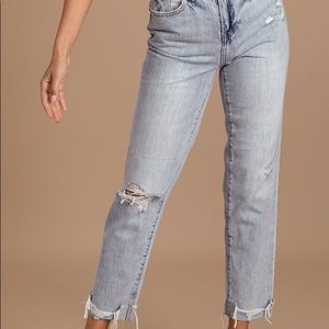 Pistola Presley '90s Roller Light Blue Distressed Denim High-Rise Jeans, 27